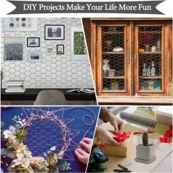 JOORRT Grillage à Poules Hexagonal Galvanisé - 7 M X 04 M - Pour Travaux Manuels Ou Décoration D'intérieur - Avec Pince Coupante Et Gants -Grillage et accessoire Soldes 59171100 5