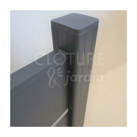CLOTURE & JARDIN Kit Clôture Aluminium Gris Anthracite 12M - Pleine Avec Liseré - Sur Platines - 0,40 Mètre - Gris Anthracite (RAL 7016) 2 CLOTURE & JARDIN Kit Clôture Aluminium Gris Anthracite 12M - Pleine Avec Liseré - Sur Platines - 0,40 Mètre - Gris Anthracite (RAL 7016) – Image 2