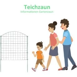 SWANEW Vert Ensemble De Clôture De Jardin Panneau Grillage D'étang -Grillage et accessoire Soldes 59402553 4