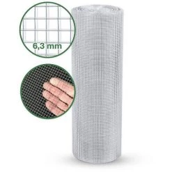 Grillage Métallique | Grillage Anti-rongeurs | Galvanisé | Largeur Des Mailles: 6,3 Mm | Certeo - Argent -Grillage et accessoire Soldes 60101959 3