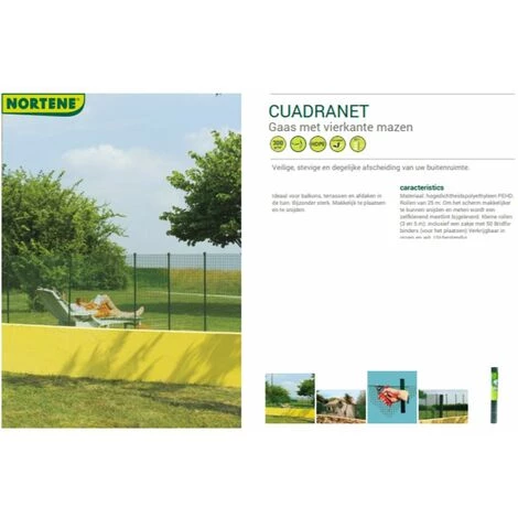 Grillage Plastique Nortene Cuadranet Maille 20x20 Vert 1x3m 3 Grillage Plastique Nortene Cuadranet Maille 20x20 Vert 1x3m – Image 3