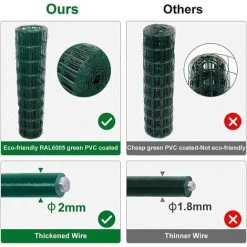 DAY PLUS Volière Fil Carré Volière Cage Chaîne Lien Clôture Jardin Clôture Clôture Galvanisé Nouveau 7 DAY PLUS Volière Fil Carré Volière Cage Chaîne Lien Clôture Jardin Clôture Clôture Galvanisé Nouveau -Grillage et accessoire Soldes 64101008 3