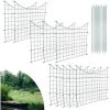 SWANEW Clôture D'étang Portail De Jardin Enclos Pour Animaux Clôture De Camping Protection D'arbre Clôture à Barreaux Clôture De Jardin 22pcs. - Vert