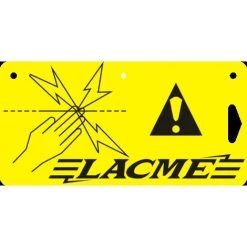 LACME Plaque Cloture Electrique LacmŽ Jaune