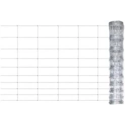 TRUE DEAL Clôture De Jardin Acier Galvanisé 50x1,5 M Argenté