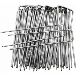 BEICHEN 50Pcs Piquets De Jardin En Forme De U - 40*150 2.5mm Pour La Fixation De Toiles Et De Feuilles De Mauvaises Herbes