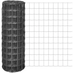 PESCE Cl?ture Euro Acier 10 X 1,7 M Gris