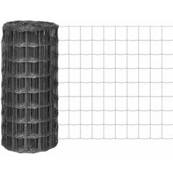 LangRay Quincaillerie Clôture Euro Acier 25 X 0,8 M Gris