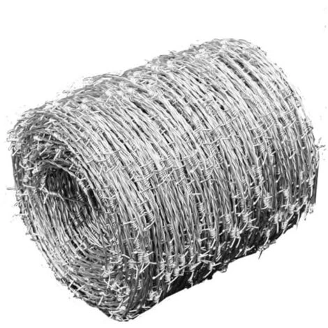 VidaXL Fil Barbelé 500 M, Galvanisé Type 100/4 1 VidaXL Fil Barbelé 500 M, Galvanisé Type 100/4