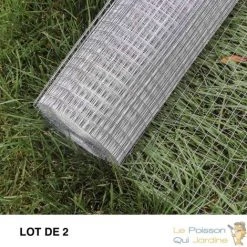 LE POISSON QUI JARDINE.FR Lot De 2 : 25m Grillage à Poules 25mm. Clapier, Poulailler, Volière - Acier